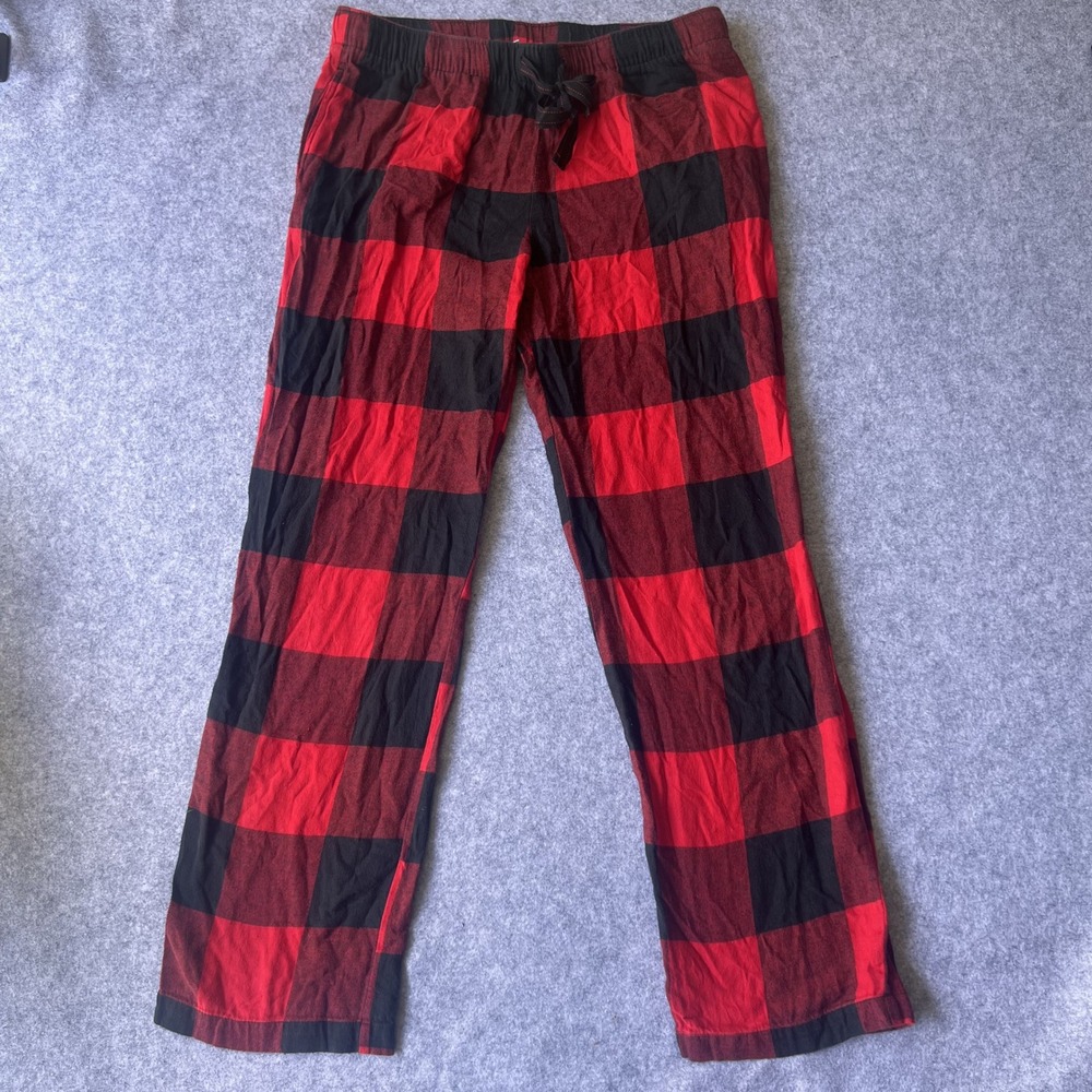 Old Navy Match The Fam Pajama Pants Medium Red‎ Black Buffalo Plaid Cotton